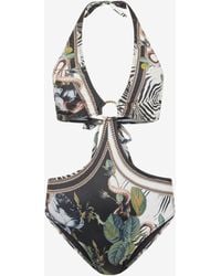 Roberto Cavalli - Jewellery Foulard Print One-Piece - Lyst