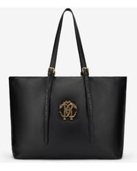 Roberto Cavalli - Leather Bag With Logo - Lyst