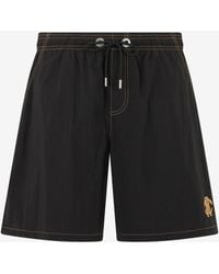 Roberto Cavalli - Swimsuit Boxer Shorts With Contrast Stitching - Lyst