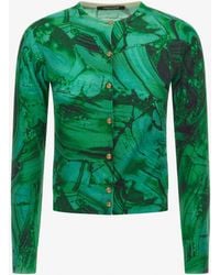 Roberto Cavalli - Cardigan À Imprimé Malachite - Lyst