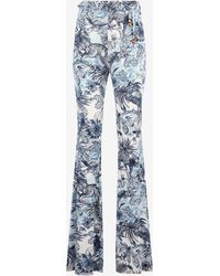 Roberto Cavalli - Flared Pants With All-Over Print - Lyst