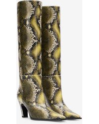 Roberto Cavalli - Knee-High Boots With Python Print - Lyst