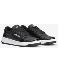 Roberto Cavalli - Hammered Effect Sneakers With Logo - Lyst