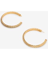 Roberto Cavalli - Antique Hoop Earrings With Scale Detailing - Lyst