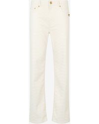 Roberto Cavalli - Straight-Leg Jeans With Scale Print - Lyst