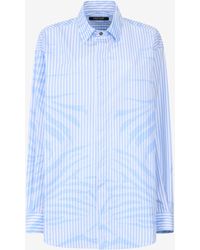 Roberto Cavalli - Striped Shirt With Zebra Pattern - Lyst