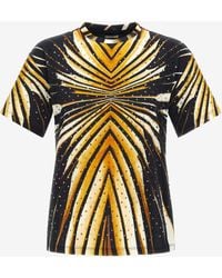 Roberto Cavalli - T-Shirt With Ray Of Print - Lyst