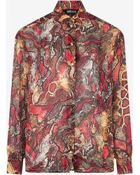Roberto Cavalli - Shirt With Python Print - Lyst
