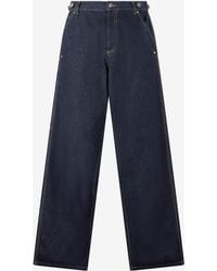 Roberto Cavalli - Jeans With Loose Leg And Rc Monogram - Lyst