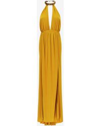 Roberto Cavalli - Long Dress With Jewel Detail - Lyst