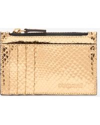 Roberto Cavalli - Porta Carte Metallizzato Squame Di Serpente - Lyst