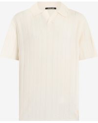 Roberto Cavalli - Cream Ribbed Polo - Lyst