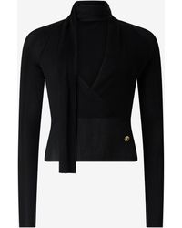 Roberto Cavalli - Wrap-Over Sweater - Lyst