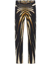 Roberto Cavalli - Pantalones Vaqueros Ajustados Con Estampado Ray Of - Lyst