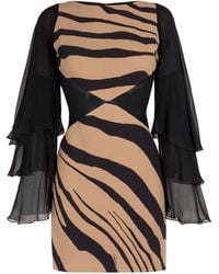 Roberto Cavalli - Tiger-Print Mini Dress - Lyst