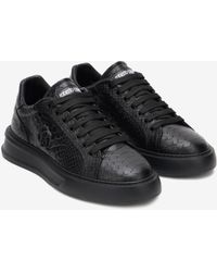 Roberto Cavalli - Snake-Embossed Sneaker With Monogram Rc - Lyst