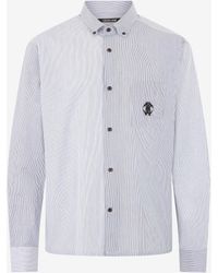 Roberto Cavalli - Striped Shirt With Monogram Rc - Lyst