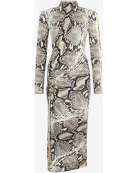 Roberto Cavalli - Robe Midi À Imprimé Python - Lyst