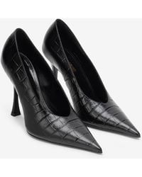 Roberto Cavalli - Croc-Embossed Pump With Monogram Rc - Lyst