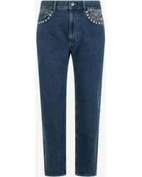 Roberto Cavalli - Denim Trousers Ready To Wear Trousers Studs - Lyst
