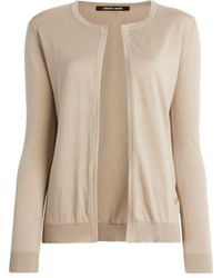 Roberto Cavalli Cashmere And Cotton-blend Open Cardigan - Natural