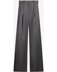 Roberto Cavalli - Pleated Wide Leg Trousers - Lyst