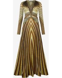 Roberto Cavalli - Extra-Long Dress With Iside Print - Lyst