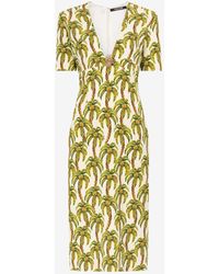 Roberto Cavalli - Kleid Mit Palmen-Print Und Ananas-Verzierung - Lyst