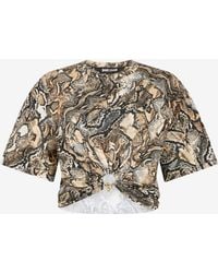 Roberto Cavalli - Crop Top With Python Print - Lyst