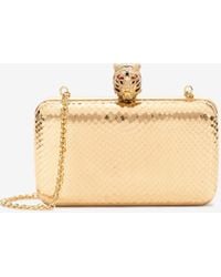 Roberto Cavalli - Bolso De Mano Clutch De Piel Con Tigre - Lyst