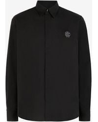 Roberto Cavalli - Camisa De Algodón Con Adorno Mirror Snake Bordado - Lyst