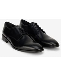 Roberto Cavalli - Leather Shoes With Laced-Up Detail - Lyst