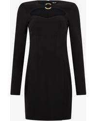 Roberto Cavalli - Short Dress With Long Sleeves And Cut-Out - Lyst