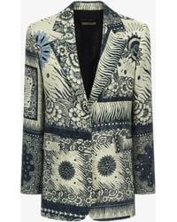 Roberto Cavalli - Bandana Print Blazer - Lyst