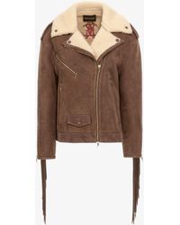 Roberto Cavalli - Fringe Biker Jacket - Lyst