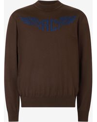 Roberto Cavalli - Wool Sweater With Winged Logo - Lyst