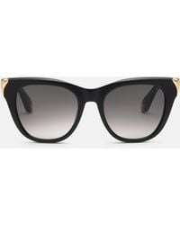 Roberto Cavalli - Sunglasses With Feminine Cat-Eye And Feng On Sides - Lyst