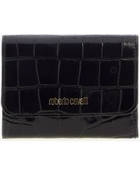 Roberto Cavalli - Croc-Effect Wallet - Lyst