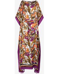Roberto Cavalli - Wild Cat-Print Kaftan Dress - Lyst