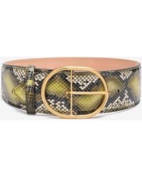 Roberto Cavalli - Cinturón Perfilado De Piel Gofrada - Lyst