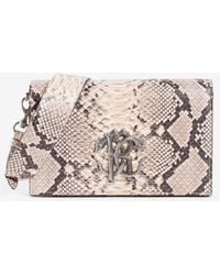 Roberto Cavalli - Snakeskin-Print Leather Shoulder Bag - Lyst