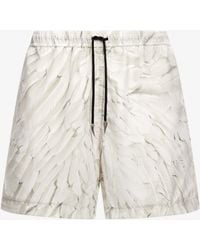 Roberto Cavalli - Bañador Corto Con Estampado Ice Feathers - Lyst