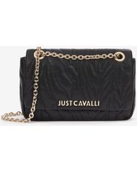 Roberto Cavalli - Top-Stitched Clutch Bag With Shoulder Strap - Lyst