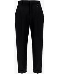 Roberto Cavalli - Tailored Slim Pants With Fang - Lyst