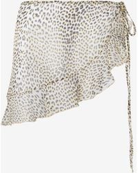 Roberto Cavalli - Baby Jaguar Print Silk Pareo - Lyst