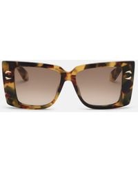 Roberto Cavalli - Sunglasses With Wide Rectangular Front And Fangs - Lyst