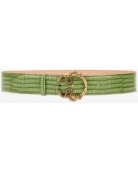 Roberto Cavalli - Leather Belt With Snake Buckle - Lyst