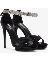 Roberto Cavalli - Panther-Head High-Heel Sandals - Lyst