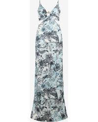 Roberto Cavalli - Long Jungle-Print Dress - Lyst