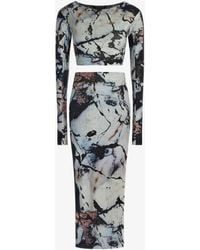 Roberto Cavalli - Marble Print Dress - Lyst